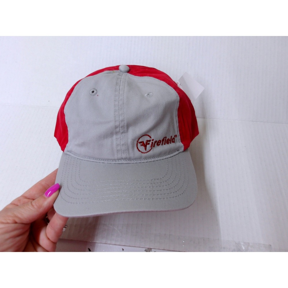 Firefield‎ Baseball Cap Red Grey Embroidered Logo Adjustable Hat/#26504
